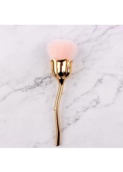 Flower Nail Brush for Manicure Rose Nail Art Brush Nail Extensions Popular Tools Round Small Gel Polish Dust Cleaning Brushes