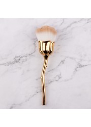 Flower Nail Brush for Manicure Rose Nail Art Brush Nail Extensions Popular Tools Round Small Gel Polish Dust Cleaning Brushes