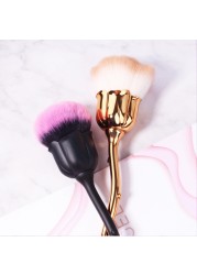 Flower Nail Brush for Manicure Rose Nail Art Brush Nail Extensions Popular Tools Round Small Gel Polish Dust Cleaning Brushes