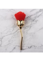 Flower Nail Brush for Manicure Rose Nail Art Brush Nail Extensions Popular Tools Round Small Gel Polish Dust Cleaning Brushes