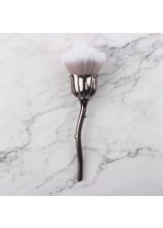 Flower Nail Brush for Manicure Rose Nail Art Brush Nail Extensions Popular Tools Round Small Gel Polish Dust Cleaning Brushes