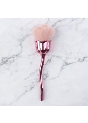 Flower Nail Brush for Manicure Rose Nail Art Brush Nail Extensions Popular Tools Round Small Gel Polish Dust Cleaning Brushes