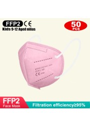 Children FFP2 niños gay Mascarillas spain ffp2necce pink 9-12 old protective maske ffpp2 masque KN95 masks fpp2 niñas