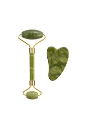 Natural Jade Gouache Stone Scraper Facial Massager Gua Sha Massager for Face Body Massage Set Anti-wrinkle Beauty Relax Tool