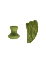 Natural Jade Gouache Stone Scraper Facial Massager Gua Sha Massager for Face Body Massage Set Anti-wrinkle Beauty Relax Tool