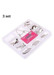 3 set dental saddle contoured matrices metal matrix universal set with spring clips