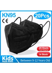 10-100pcs KN95 Mask Kids 5 Layer FFP2 Mascarillas FPP2 Approved Health Children Protective Face Mask Reusable mascarillas El Niño