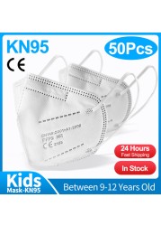 10-100pcs KN95 Mask Kids 5 Layer FFP2 Mascarillas FPP2 Approved Health Children Protective Face Mask Reusable mascarillas El Niño