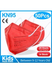 10-100pcs KN95 Mask Kids 5 Layer FFP2 Mascarillas FPP2 Approved Health Children Protective Face Mask Reusable mascarillas El Niño