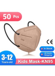 Mascarillas FPP2 Niños FFP2 9-12 Years Old Kids Child Protection Mask 5 Layers CE FFP2 Child Protection Masks KN95 KN95 Mask FFP 2