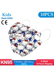 10-50pcs fpp2fan Kid Fish Cartoon kn95fan 4 Protective Layer fpp2 Approved Mask Breathing Mouth Mask KN95 Mascarilla Infantil