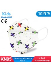 10-50pcs fpp2fan Kid Fish Cartoon kn95fan 4 Protective Layer fpp2 Approved Mask Breathing Mouth Mask KN95 Mascarilla Infantil