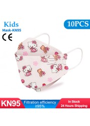 10-50pcs fpp2fan Kid Fish Cartoon kn95fan 4 Protective Layer fpp2 Approved Mask Breathing Mouth Mask KN95 Mascarilla Infantil