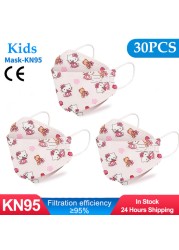 10-50pcs fpp2fan Kid Fish Cartoon kn95fan 4 Protective Layer fpp2 Approved Mask Breathing Mouth Mask KN95 Mascarilla Infantil