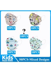 10-50pcs fpp2fan Kid Fish Cartoon kn95fan 4 Protective Layer fpp2 Approved Mask Breathing Mouth Mask KN95 Mascarilla Infantil