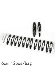 Black Sample 12pcs/set Metal Hair Barrettes Hairpins BB Headbands Hair Clip for Girls Womens Hairgrips Hair Styling Accessories