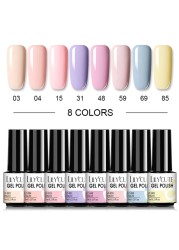 LILYCUTE 10/20/8/2pcs Gel Nail Polish Set Semi Permanent Glitter Hybrid Varnish Base Top Coat Soak Off UV LED Nails Gel