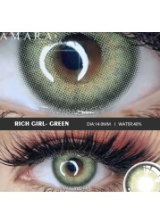 AMARA Contact Lenses 2pcs Colored Lenses Yearly Eyes Colored Contacts Beauty Eye Contacts Cosmetic Lens Colored Contact Lens