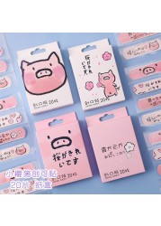 Cute cartoon boxes of waterproof dressing 20 children's hemostatic stick band aid small pure and fresh and breathable wear feet