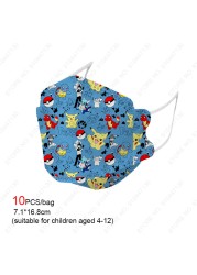 2022 New 10-100pcs Ffp2 Children Kn95 Mask 4-layer Non-woven Fabric Protection Dust-proof Respirator Suitable for 4-12 Years