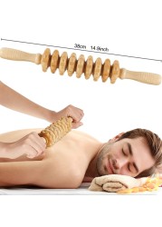 Tcare Wooden Body Foot Massager Device Reflexology Acupuncture Thai Massage Roller Therapy Scrap Meridians Lymphatic Health Care