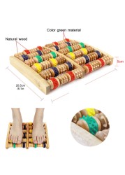 Tcare Wooden Body Foot Massager Device Reflexology Acupuncture Thai Massage Roller Therapy Scrap Meridians Lymphatic Health Care