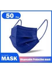 Adult Disposable Colorful Mouth Mask 3 Layers Protective Face Masks mascarillas quiurgicas mascarillas desechables