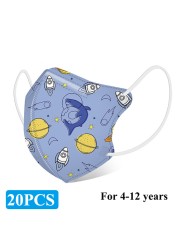 Kn95 Masks Kids N95 Breathing Mascara Cute Animal Cartoon Printed Mascarilla Fpp2 Homology Ada Boys Girls Kids Kn95 Face Mask