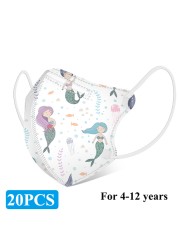 Kn95 Masks Kids N95 Breathing Mascara Cute Animal Cartoon Printed Mascarilla Fpp2 Homology Ada Boys Girls Kids Kn95 Face Mask