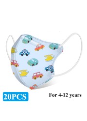 Kn95 Masks Kids N95 Breathing Mascara Cute Animal Cartoon Printed Mascarilla Fpp2 Homology Ada Boys Girls Kids Kn95 Face Mask