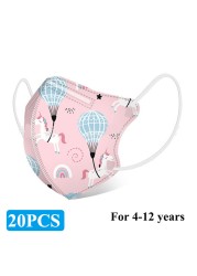 Kn95 Masks Kids N95 Breathing Mascara Cute Animal Cartoon Printed Mascarilla Fpp2 Homology Ada Boys Girls Kids Kn95 Face Mask