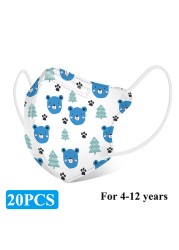 Kn95 Masks Kids N95 Breathing Mascara Cute Animal Cartoon Printed Mascarilla Fpp2 Homology Ada Boys Girls Kids Kn95 Face Mask