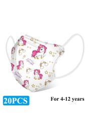 Kn95 Masks Kids N95 Breathing Mascara Cute Animal Cartoon Printed Mascarilla Fpp2 Homology Ada Boys Girls Kids Kn95 Face Mask