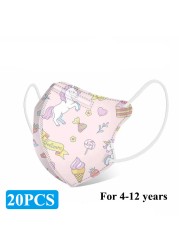 Kn95 Masks Kids N95 Breathing Mascara Cute Animal Cartoon Printed Mascarilla Fpp2 Homology Ada Boys Girls Kids Kn95 Face Mask