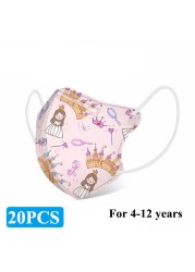 Kn95 Masks Kids N95 Breathing Mascara Cute Animal Cartoon Printed Mascarilla Fpp2 Homology Ada Boys Girls Kids Kn95 Face Mask