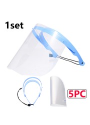 Dental Protective Face Shield 10/5pcs Detachable Face Shield 1 Shelf Anti-Fog Dust Replacement Mask