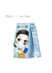 Newly Upgraded Adult Ffp2 Kn95 Mask 3D Four Layer Independent Protection Packaging Disposable Mask Display Box