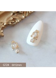 4pcs/lot Love Rose Butterfly Pendant 3D Alloy Nail Art Zircon Pearl Metal Manicure Nails Accessories DIY Nail Decorations Charms