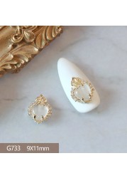 4pcs/lot Love Rose Butterfly Pendant 3D Alloy Nail Art Zircon Pearl Metal Manicure Nails Accessories DIY Nail Decorations Charms