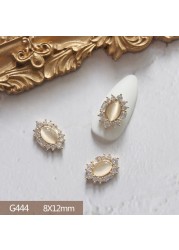 4pcs/lot Love Rose Butterfly Pendant 3D Alloy Nail Art Zircon Pearl Metal Manicure Nails Accessories DIY Nail Decorations Charms