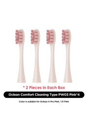 Oclean X Pro Elite/X Pro/F1/Air 2/One 2/4pcs Replacement Brush Heads for Electric Toothbrush Deep Cleaning Toothbrush Heads