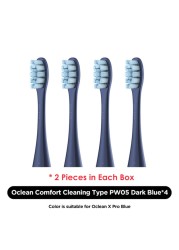 Oclean X Pro Elite/X Pro/F1/Air 2/One 2/4pcs Replacement Brush Heads for Electric Toothbrush Deep Cleaning Toothbrush Heads