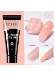 LILYCUTE Nail Extension Gel Clear White Pink UV LED Extension Gel Nail Tips Enhancement Slip Quick Solution Extension Gel