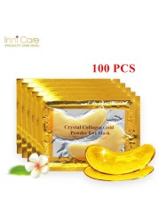 InniCare 50/60/80/100pcs Crystal Collagen Golden Eye Mask Dark Circles Acne Beauty Patches for Eye Skin Care Korean Cosmetics