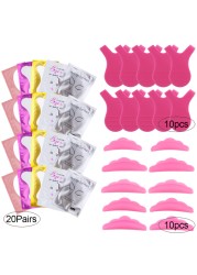 40/70pcs Y Shape Brush Silicone Eyelashes Curler Reusable Lash Lifting Perm Pad Hydrogel Patches Under Eye Eyelash Extension Kit