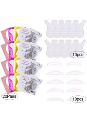 40/70pcs Y Shape Brush Silicone Eyelashes Curler Reusable Lash Lifting Perm Pad Hydrogel Patches Under Eye Eyelash Extension Kit