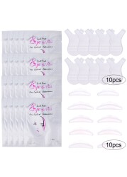 40/70pcs Y Shape Brush Silicone Eyelashes Curler Reusable Lash Lifting Perm Pad Hydrogel Patches Under Eye Eyelash Extension Kit