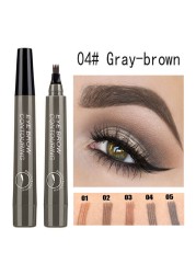 FOCALLURE - 4 Prong Liquid Eyebrow Pencil, Natural Makeup, Waterproof, Durable, Easy to Create Wild, TSLM1