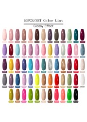 Mtssii 24/25/40/60pcs Gel Nail Polish Set Color Gel Semi Permanent UV Led Varnish Nail Art Design Soak Off Gel Set Nail Gel Set