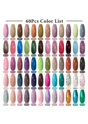 Mtssii 24/25/40/60pcs Gel Nail Polish Set Color Gel Semi Permanent UV Led Varnish Nail Art Design Soak Off Gel Set Nail Gel Set